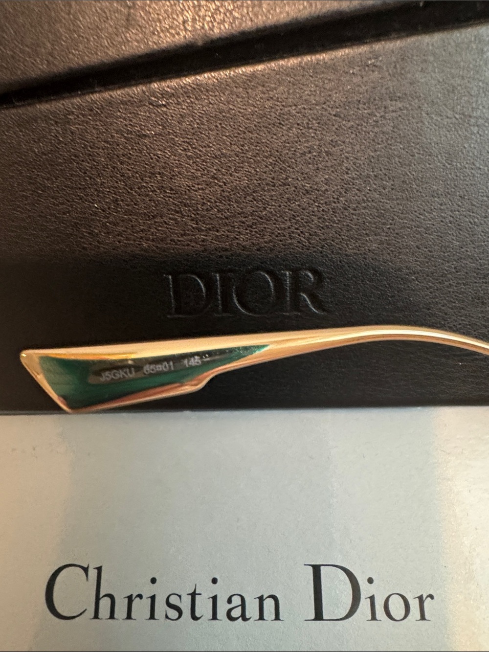 Dior Gold Metal Aviator Sunglasses with Black Lenses - Picture 5 of 7